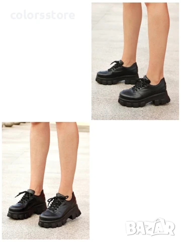 Равни обувки - черна кожа - DTV88 