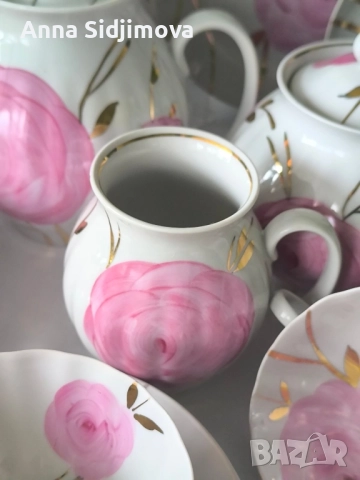 Руски порцелан сервиз за чай Дулево , снимка 10 - Сервизи - 52163595