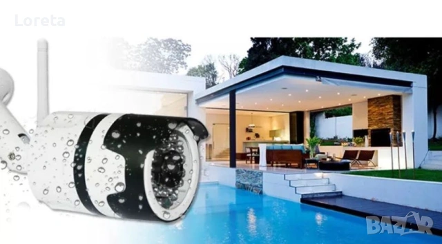 Водоустойчива смарт камера за видеонаблюдение P2P, снимка 2 - Други - 53306005