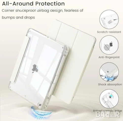Нов Тънък удароустойчив калъф iPad 10.2 с tri-fold стойка кейс таблет Айпад, снимка 3 - Калъфи, кейсове - 54100464