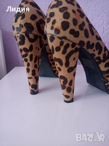 Леопардови дамски обувки на ток уникален стилен модел , снимка 7 - Дамски обувки на ток - 36780289