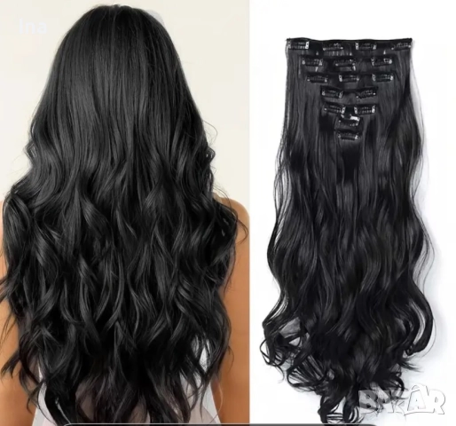 Екстеншън черен, снимка 4 - Аксесоари за коса - 51759667