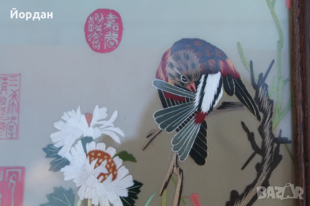 Стара Китайска картина с две лица , снимка 3 - Картини - 50989614