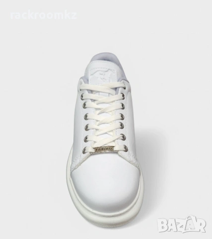 Мъжки бели кецове от кожа LA POLO 051 white, снимка 4 - Кецове - 54345071