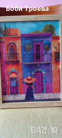 Платно с Мексиканска Градска Сцена