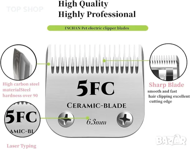 Разглобяеми керамични ножчета за подстригване на домашни кучета, снимка 2 - За кучета - 49866165