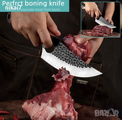 кухненски нож месарски месо риба сигурен захват неръждаема стомана, снимка 7 - Ножове - 42117955