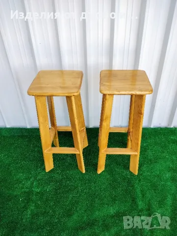 Дървени бар столове ръчна изработка , снимка 2 - Столове - 50287881