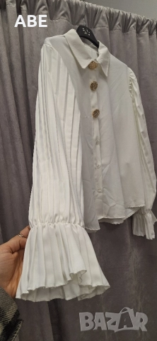 Риза със солирани ръкави, снимка 3 - Ризи - 52641586