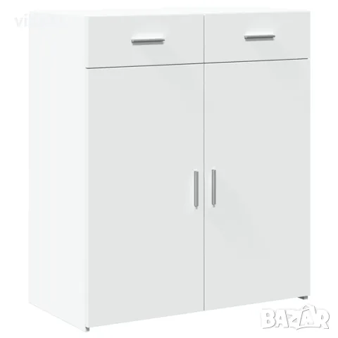 vidaXL Страничен шкаф, бял, 80x42,5x93 см, инженерно дърво