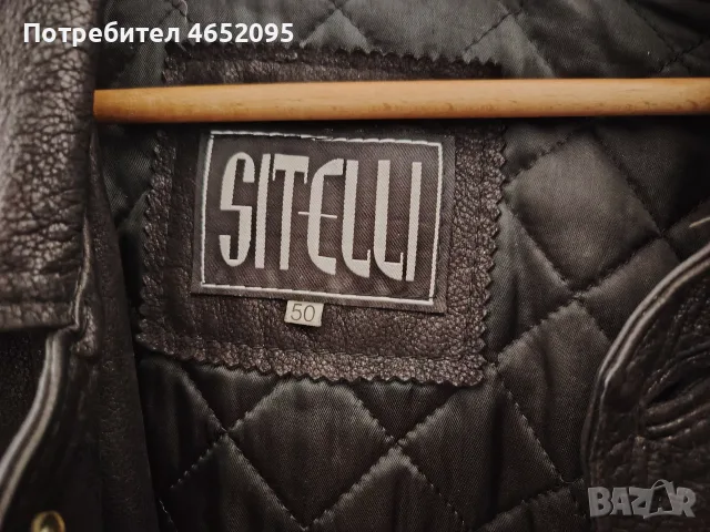 Mъжко кожено яке от естествена кожа Sitelli, снимка 4 - Якета - 56111390