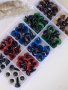 Кутии 100бр  цветни очички на винт  за плетени играчки,  амигуруми , снимка 2