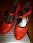 Бъдете неповторима с елегантни  обувки, изработени от естествена кожа в актуален червен цвят, снимка 1