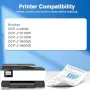 Нови LC521XL мастилени касети 8 броя за Brother DCP-J1260W J1313DW J1460DW принтер тонер мастило, снимка 3