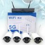ПРОМО комплект 4 IP камери -4 канална WiFi NVR+Wireless камери 5G