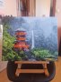 🖼️ Акрилна картина - 40х50 - Японски водопад, снимка 1 - Картини - 42879116