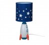 Нощна Лампа за детска стая, с космическа ракета, настолна, син, 14*14*31см, снимка 2