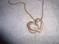 ФИНО НЕЖНО ПОСРЕБРЕНО МЕДНО СЪРЦЕВИДНО КОЛИЕ МЕДАЛЬОН 27959, снимка 5