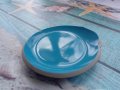 оригинална керамична чинийка с неправилна форма, закупена от изложение в Париж., снимка 2