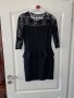 нова черна еластична дантелена дантела  парти коктейлна рокля по тялото от еластична материя пеплум, снимка 1 - Рокли - 42458329