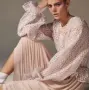 Zara прозрачна лилава блузка, снимка 2