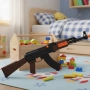 Играчка автомат AK-47 Калашников – 63 см, с меки патрони и мишени, снимка 1