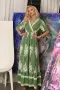 Рокля “Emerald Ethno Grace” – дълга зелена рокля с орнаментален принт арт.1832, снимка 4