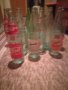 Стъклени бутилки от старото олио и от старите еднолитрови  