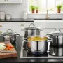 Комплект тенджери Cheffinger - 8 части инокс, снимка 7