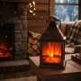 LED Камина-фенер с ефект на тлеещи въглени, снимка 2