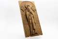 Релефна икона на Свети Иван Рилски от масивен дъб, снимка 2