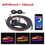 RGB LED Лента за Под Купето на Автомобил – APP + Дистанционно, 90/120 см Underglow Neon 12V, снимка 2