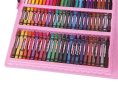 Комплект за рисуване, в куфар, 168 бр., розов, снимка 7