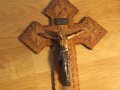 Стар кръст разпятие Исус Христос 28 х 18 см  бог религия, снимка 2