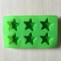 6 Големи звезди Звезда силиконов молд форма калъп фондан шоколад гипс свещ сапун кексчета мъфини, снимка 3