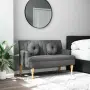 vidaXL Пейка с възглавници, тъмносиво, 113x64,5x75,5 см, плат, снимка 2