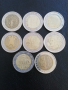 лот от 8 монети от 2 евро различни държави, снимка 1