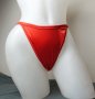 Луксозни нови сатенени червени леко изрязани бикини S/М, снимка 10