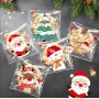 50 бр  Дядо Коледа Елха Елен коледни опаковъчни пликчета торбички за дребни сладки ръчна изработка, снимка 1