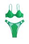 Дамски секси бански в зелено 💚🤩, снимка 1 - Бански костюми - 44471716