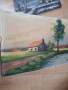 стара авторска мини картина ферма в гората М1, снимка 5