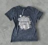 Дамска тениска с щампа в сив цвят, снимка 1 - Тениски - 44477846