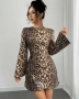 Дамска модерна рокля в леопардово, снимка 2