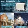 300 W LED прожектор 30 000 LM IP67 водоустойчив супер ярък 6500 K с трансформатор – Черен, снимка 5