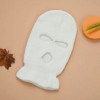 Зимна шапка маска - White Balaclava, снимка 8 - Шапки - 30397865