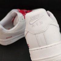 Nike Air Force 1 Supreme Нови Мъжки Обувки Маратонки Размер 43 Номер 27.5см Кецове Бели Shoes Man , снимка 4 - Маратонки - 40173899