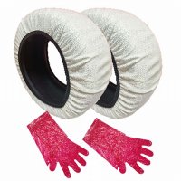 Текстилни вериги за сняг + ръкавици, XL, 2бр, снимка 1 - Аксесоари и консумативи - 42732062