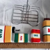 порцелан комплект подправки за маса в поставка метал Италия, снимка 2 - Аксесоари за кухня - 35141145