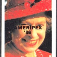 Чист блок Кралица Елизабет II Надпечатка 1986 от Шотландия, снимка 1 - Филателия - 38327820