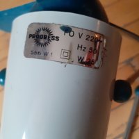 PROGRESS 566 W1 Настолен вентилатор от 50-те години, синьо-сив Germany , снимка 8 - Други - 44240551